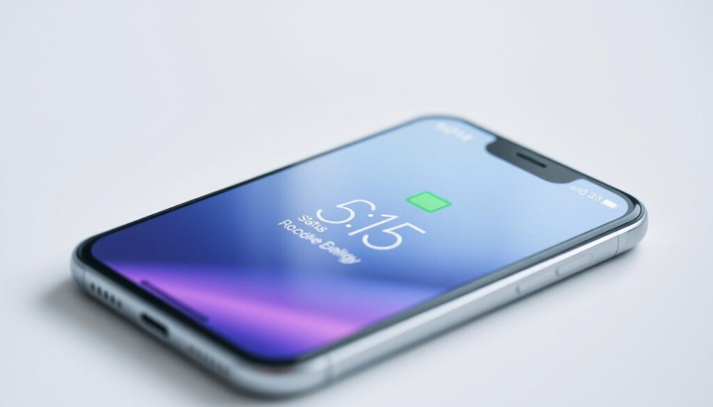 A minimalist and elegant status bar, prominently featured at the top of a sleek, modern mobile device display. The bar features a crisp, uncluttered interface with subtle gradients and transparent elements, allowing the content beneath to shine through. The time and battery indicators are neatly arranged, their icons refined and legible. Carefully designed spacing creates a sense of balance and breathing room, while a muted color palette exudes a professional, understated vibe. The bar seamlessly blends into the device's overall aesthetic, prioritizing functionality and visual harmony. Soft ambient lighting casts a gentle glow, enhancing the premium, high-tech atmosphere.